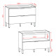 BAJO MESADA BASCULANTE MOBILIARIO COCINA MDP VIV ALUMINIO GAMAS DE BEIGE