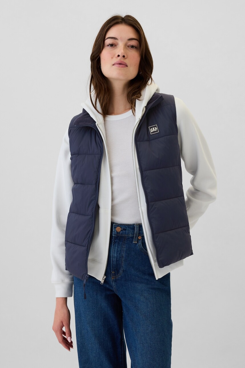 Chaleco Logo Gap Mujer Navy Uniform