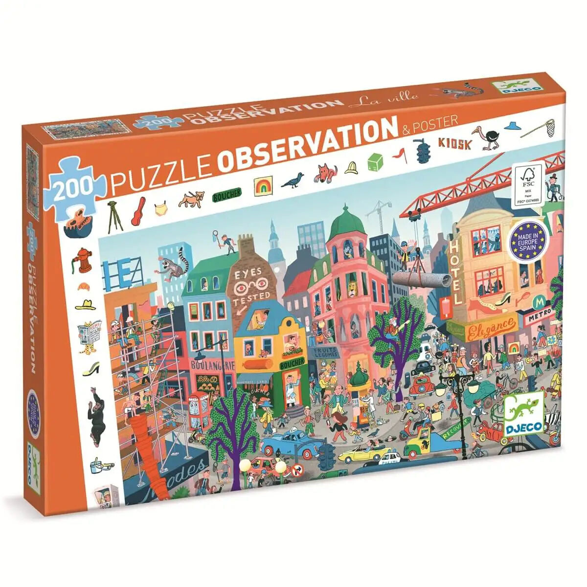 Puzzle Observación 200 piezas The City Djeco 
