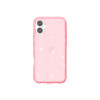 Protector para iPhone 16 transparente rosa con brillos Protector Para Iphone 16 Transparente Rosa Con Brillos