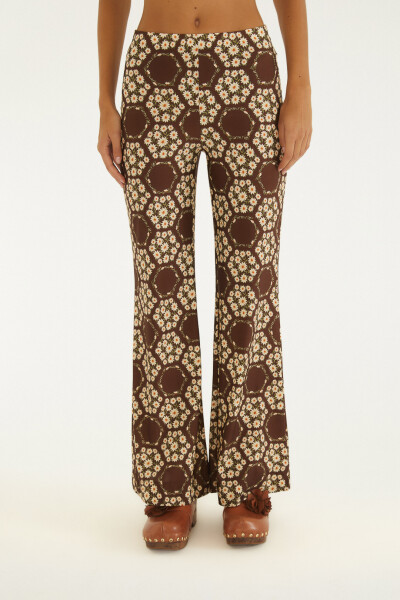 PANTALON ESTAMPADO Marron