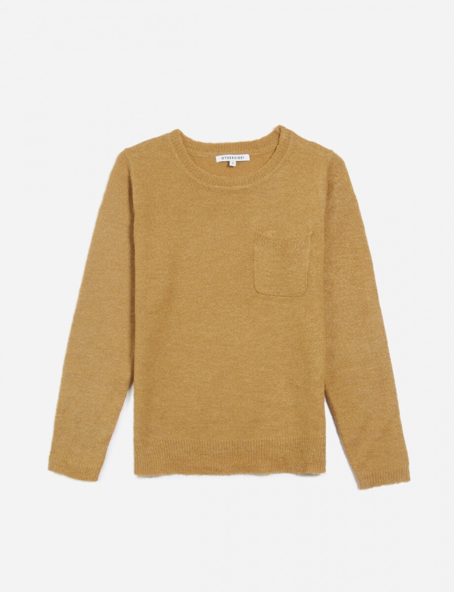 Sweater con bolsillo - Beige 