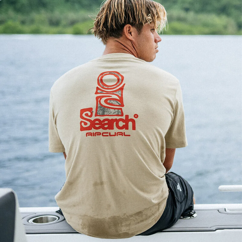 Remera Rip Curl Vaporcool Search Stack - Beige Remera Rip Curl Vaporcool Search Stack - Beige