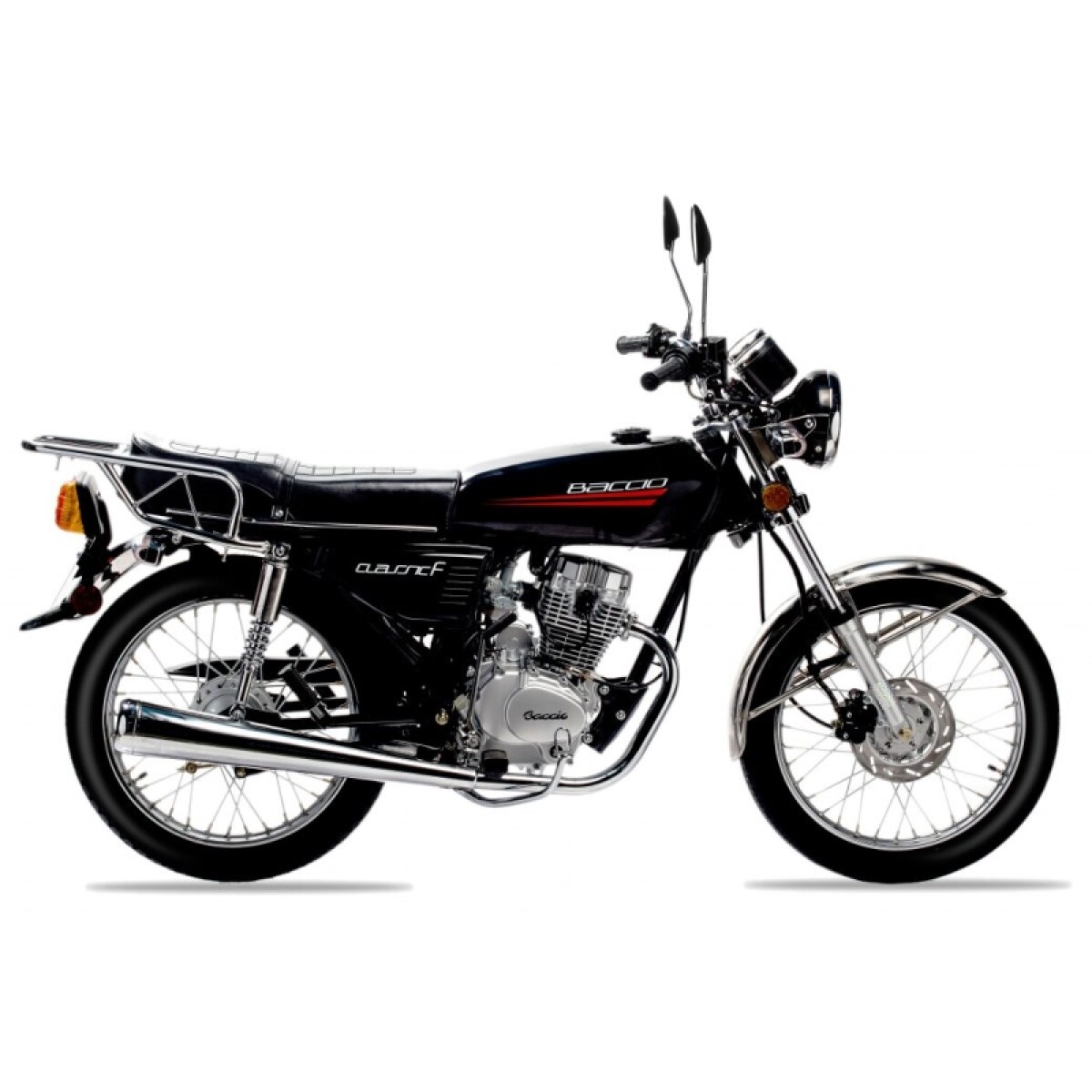 Moto Baccio Calle Classic 125cc Freno Disco / Rueda Rayos - Negro 