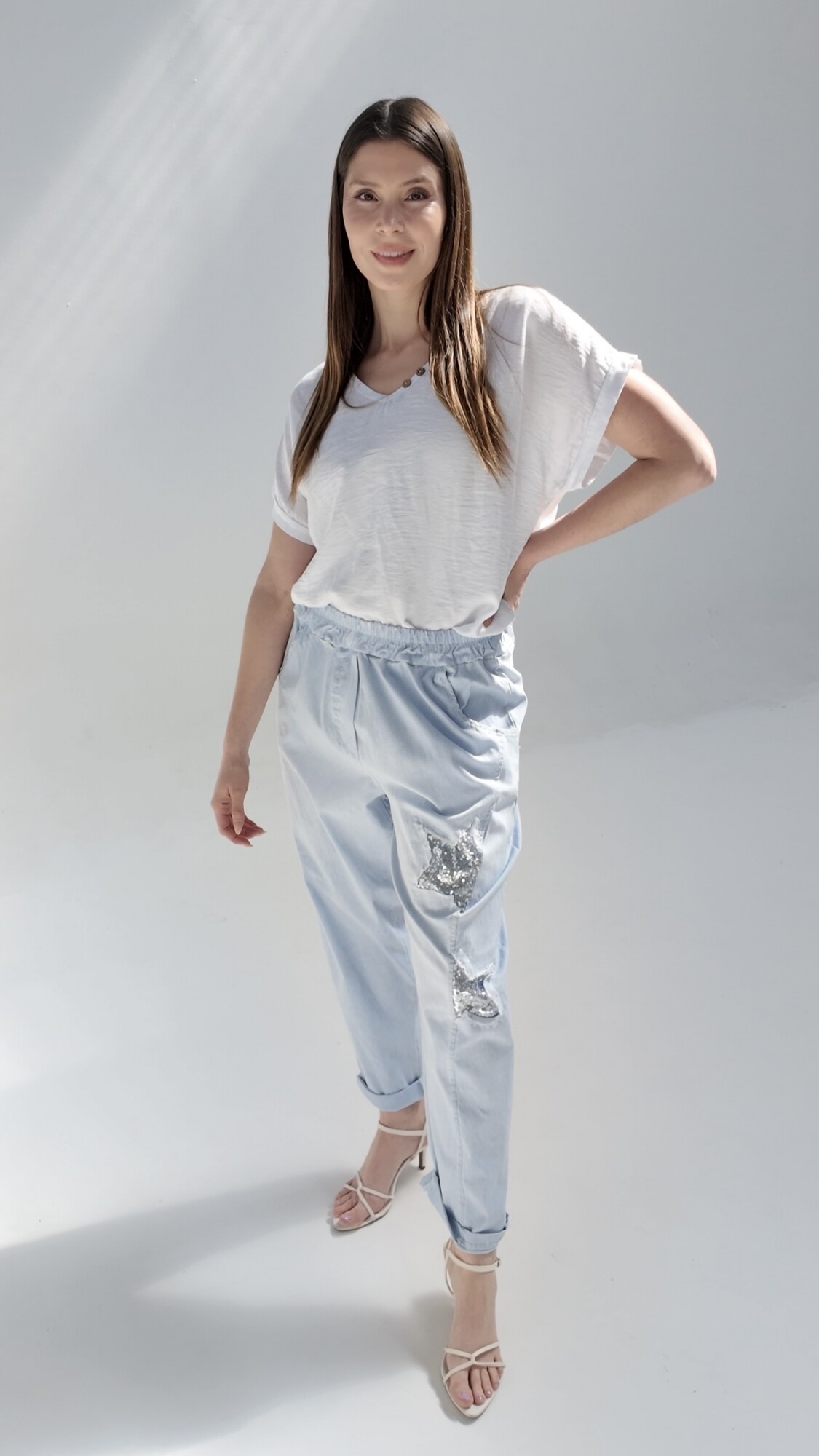 Pantalón Baggy Parma Celeste