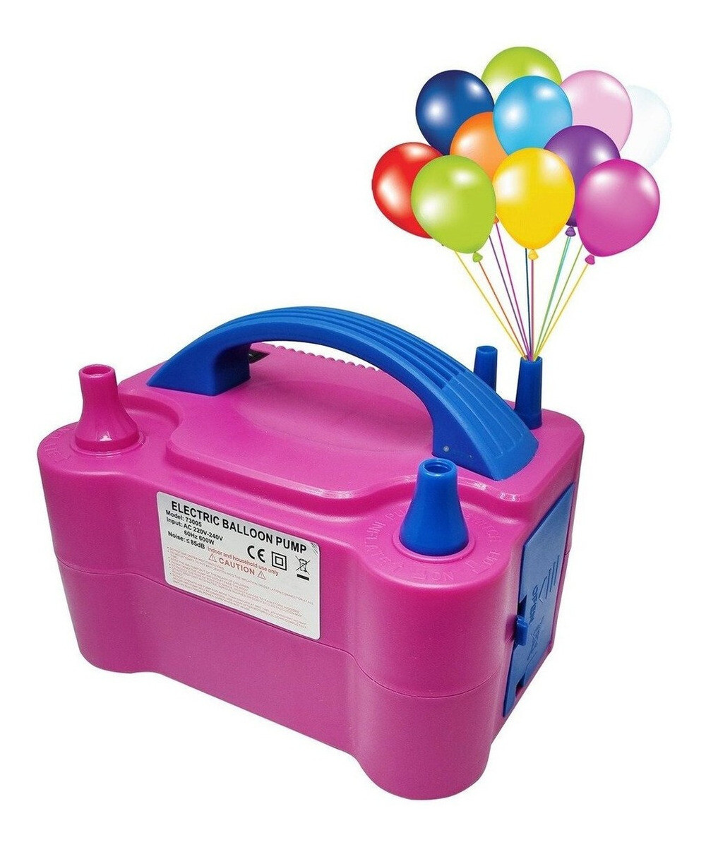 Inflador Globos Eléctrico + 5 Rollos Cinta Arco 5 Metros C/u 