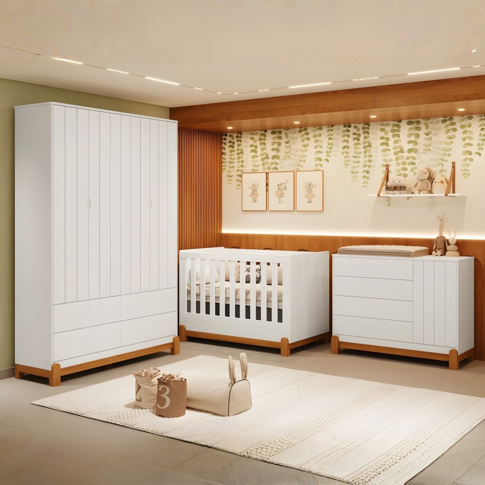 Ropero 4 Puertas 4 Cajones - Lotus Blanco