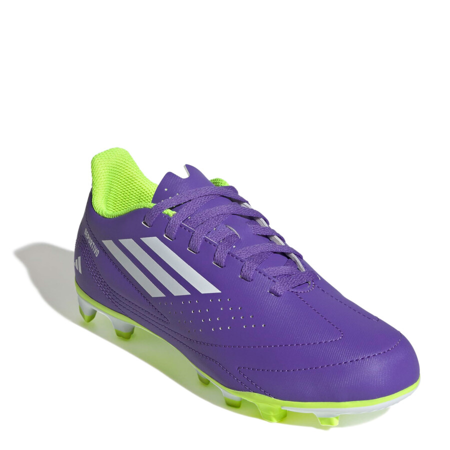 Championes de Fútbol 11 Infantiles Adidas III FxG Púrpura - Blanco - Amarillo Limon