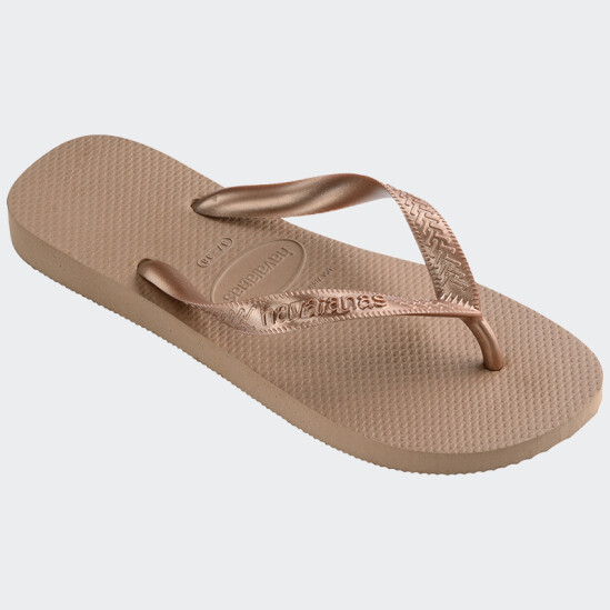 Ojotas Havaianas Top Tiras Flip Flops Dorado