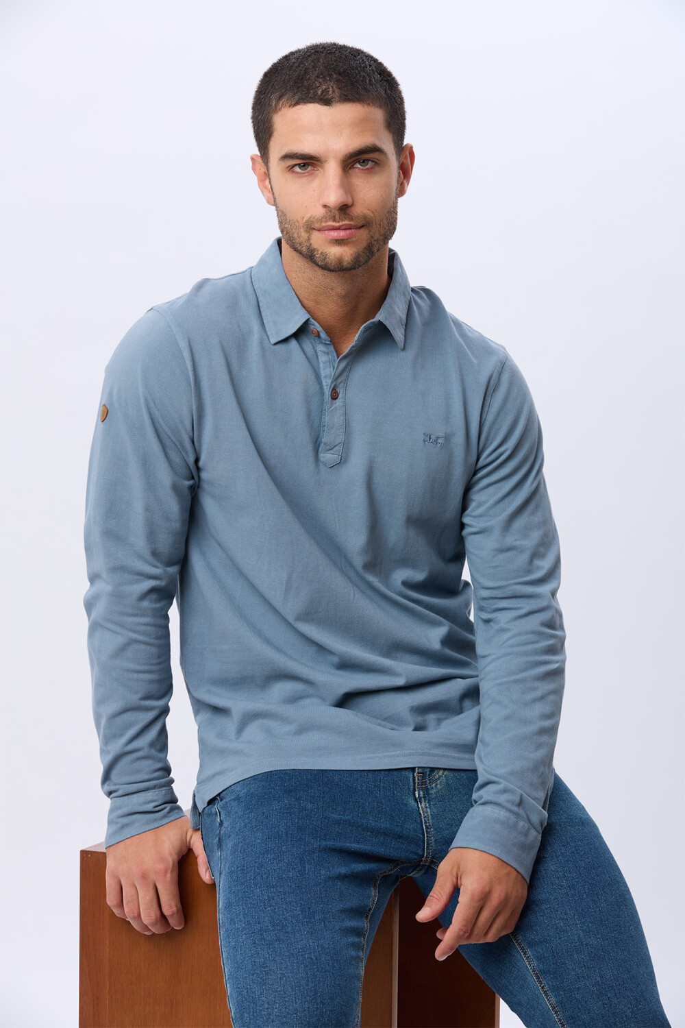 REMERA POLO LISA PIQUE Piedra