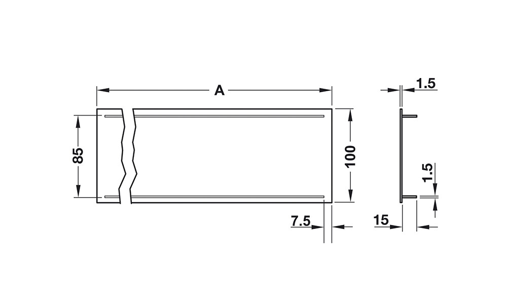Rejilla de ventilación 500 cm 500-b