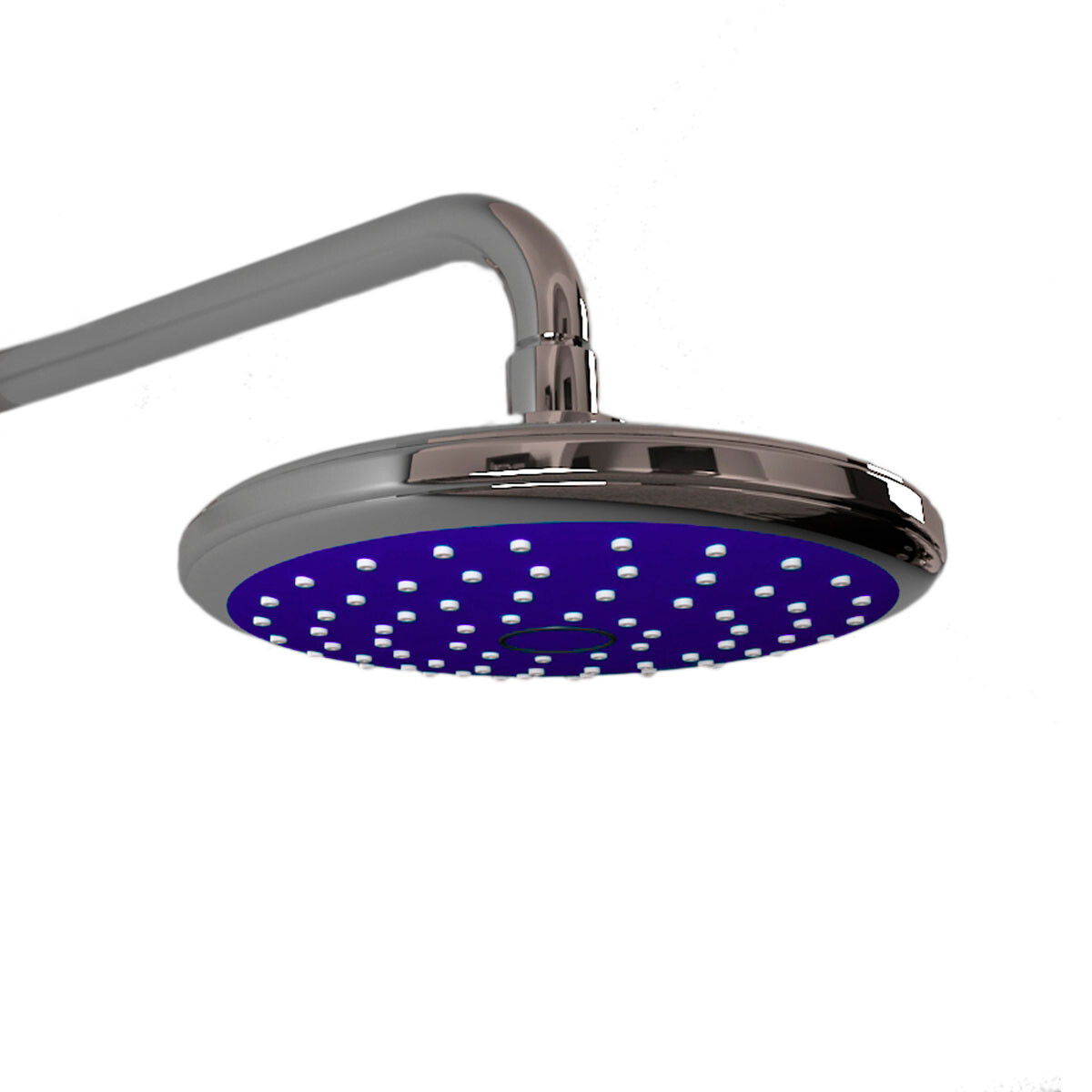 Roseta Azul Y Cromo Brillo De Rubro Griferia 