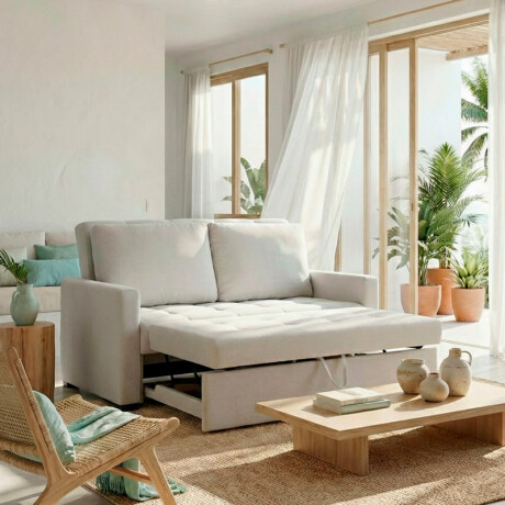 Sofá Cama NS Dubai en Tela Natural Sofá Cama NS Dubai en Tela Natural