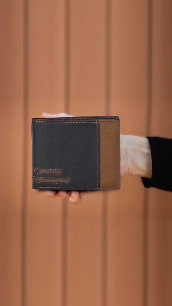 BILLETERA HOMBRE DALI - AZUL/SUELA 