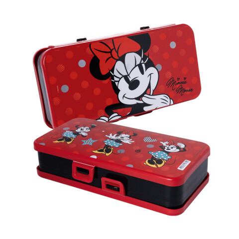 Cartuchera Plástica Mickey con 2 Compartimientos ROJO