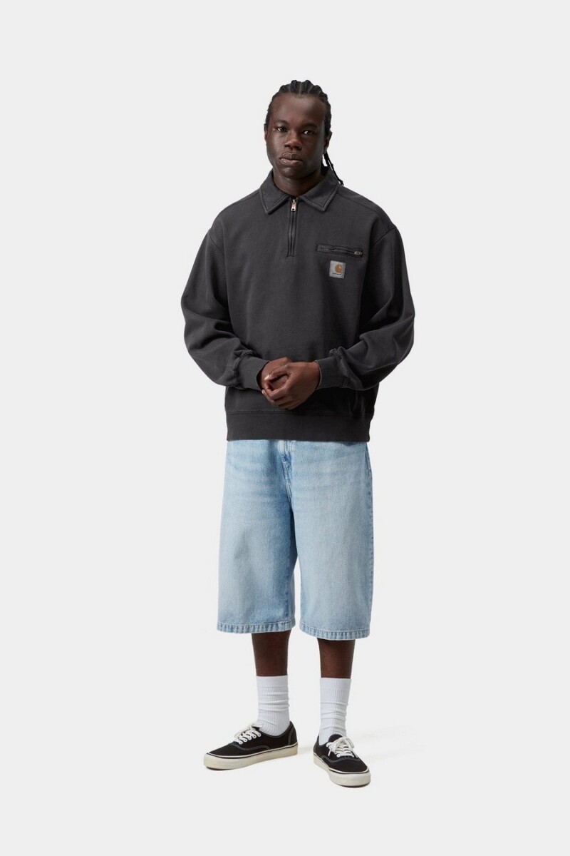 Half Zip Detroit Sweat Negro
