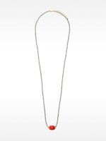 Collar De Cuentas Con Colgante De Cerámica multicolor