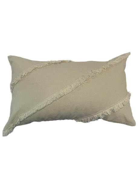 ALMOHADON 30x50CM FLECOS DIAGONAL BLANCO/BEIGE ALMOHADON 30x50CM FLECOS DIAGONAL BLANCO/BEIGE