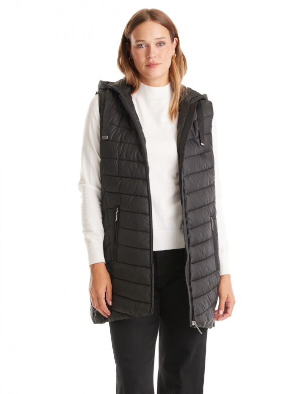 Chaleco Abrigo Puffer NEGRO