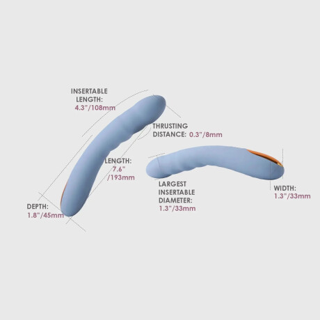 Vibrador de Empuje con Aplicación y Carga USB Ava Neo Azul