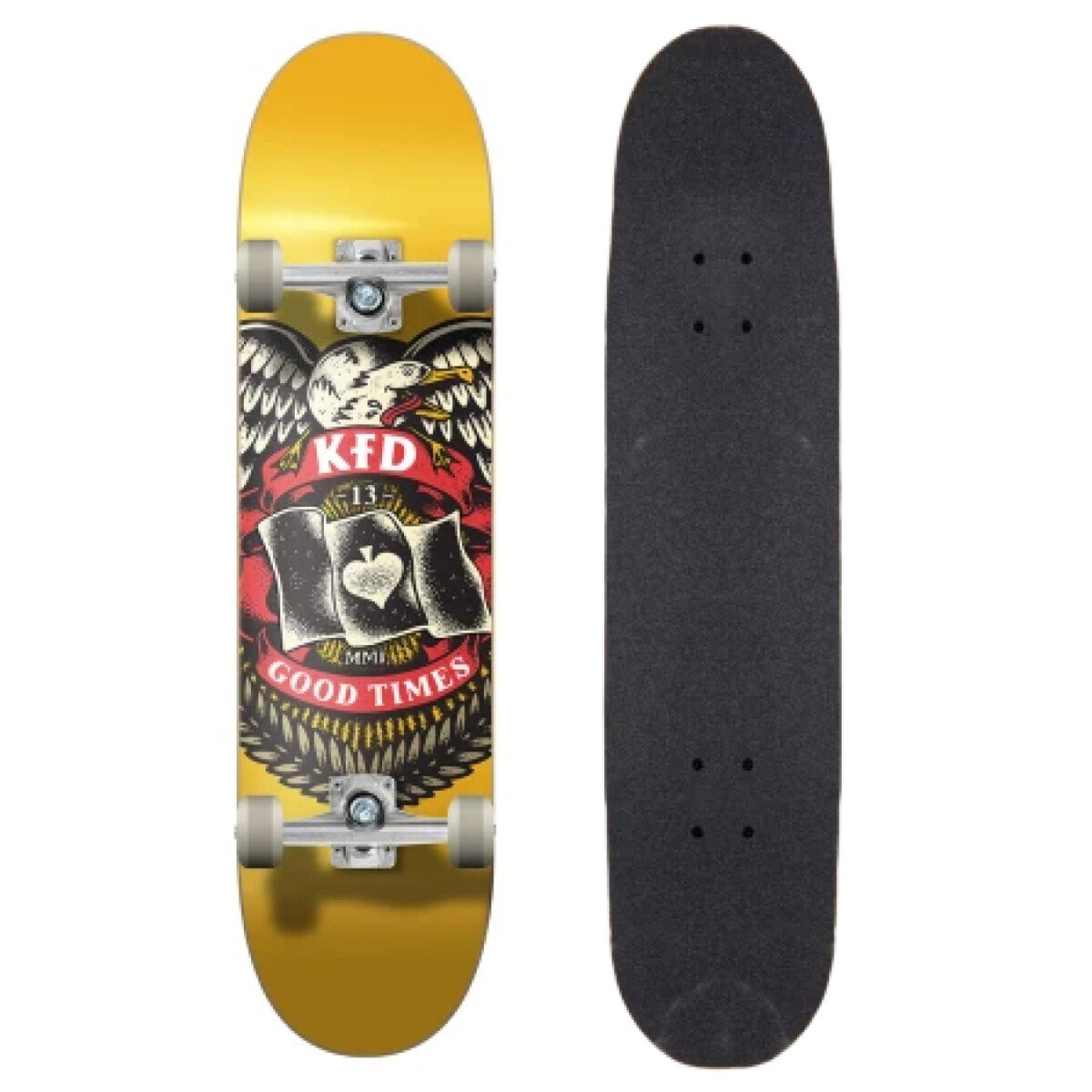 Skate armado KFD YOUNG GUNZ BADGE YELLOW 7.75" 