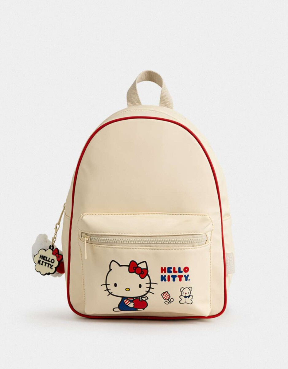 Mochila Print ''hello Kitty'' - Blanco Crudo 