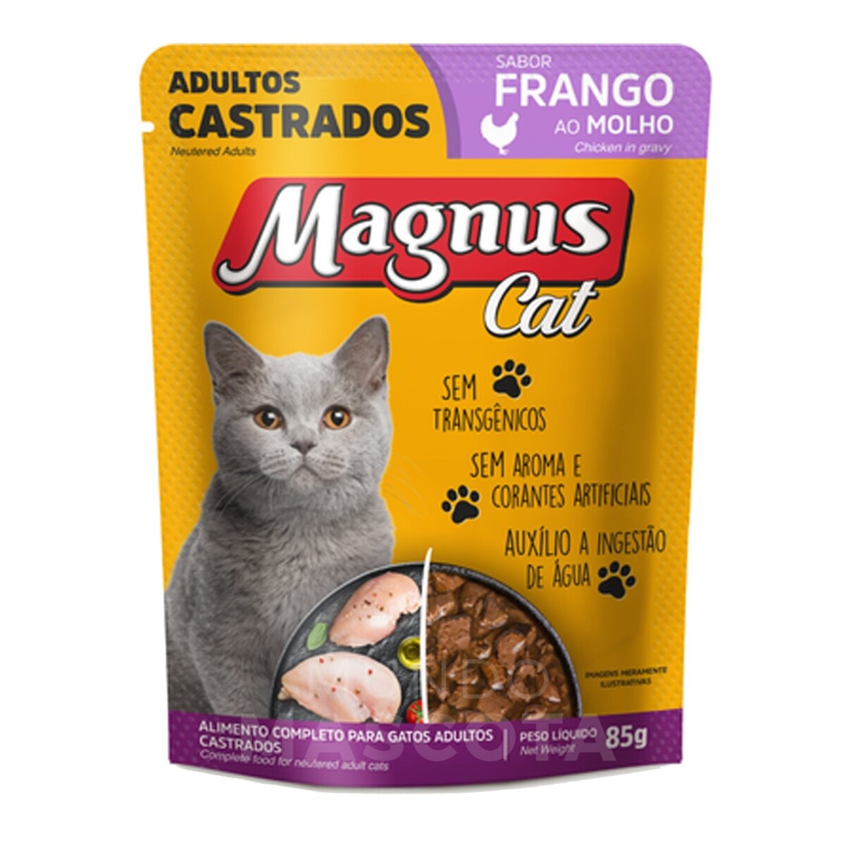 MAGNUS SALSA CON POLLO PARA GATOS CASTRADOS 85 GRS 