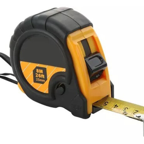 TOLSEN CINTA MÉTRICA CMT/PULG GOMA C/TRABA 8MX25MM Tolsen Cinta Métrica Cmt/pulg Goma C/traba 8mx25mm