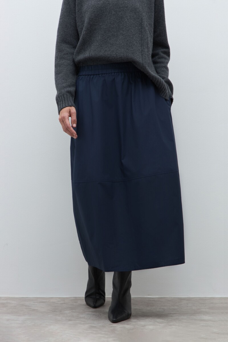 Falda oversized azul marino