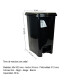 Tarro de residuos 40L con pedal NEGRO