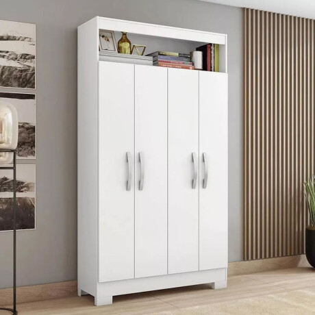 ROPERO 4 PUERTAS GUARDARROPA ARMARIO PLACARD CLOSET BLANCO FLEX