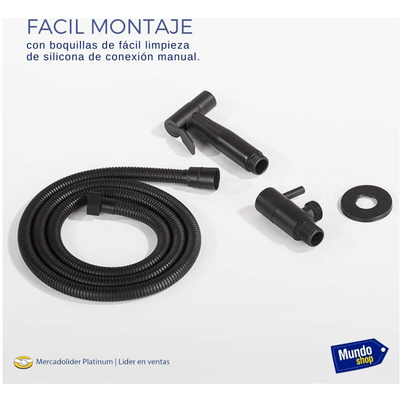 Monocomando Ducha Higiénica Para Bidet Negro Mate Monocomando Ducha Higiénica Para Bidet Negro Mate