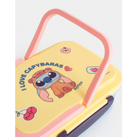 Lunchera Plástica ''stitch Capybara'' Combinacion Bicolor