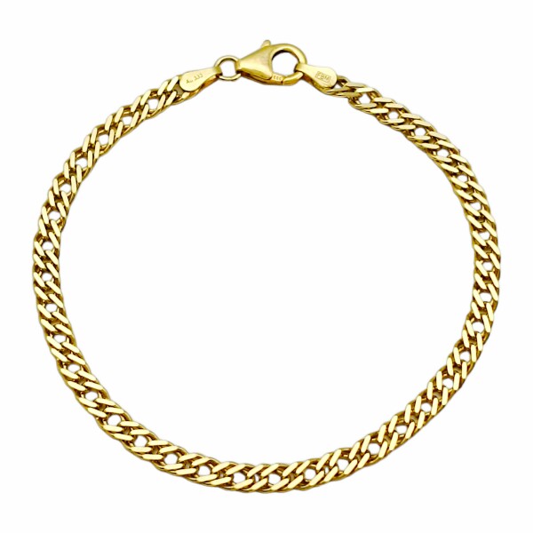 Pulsera Barbada doble -Oro bajo-Sin Piedra-PU8043 sinpiedra