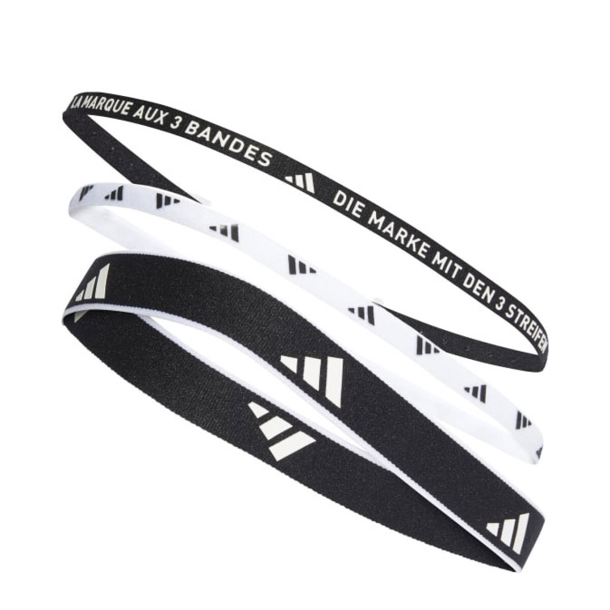 Vincha deportiva Adidas - Negro - Blanco 