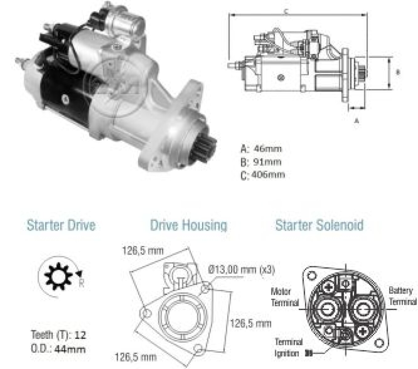 ARRANQUE VOLKSWAGEN TRUCKS TITAN CON CUMMINS D.REMY 38MT 24V 12D ZM 