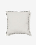 Almohadón Sinet de lino blanco con bordado negro 45 x 45 cm