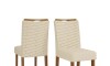 Juego De Comedor 4 Sillas Mesa Redonda - Celeste Beige / Beige