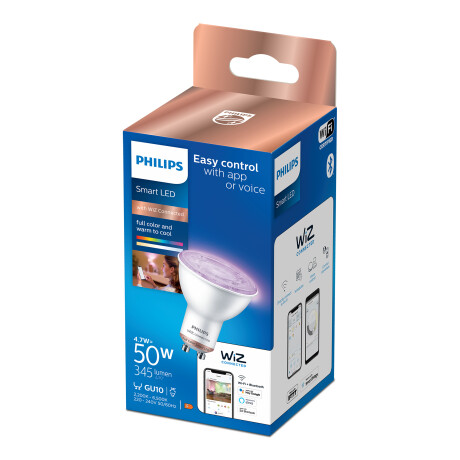 Philips Wiz - Lámpara Led Inteligente 929002448421 - 4,7W. Blanco y Color. PAR16. GU10. 2200K-6500K. 001