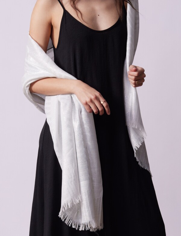 Pashmina Metalizada BLANCO