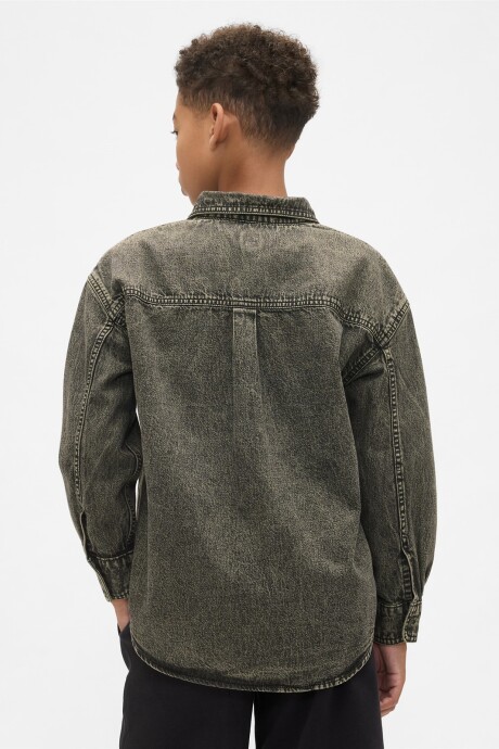 Camisa De Jean Niño Olive Green
