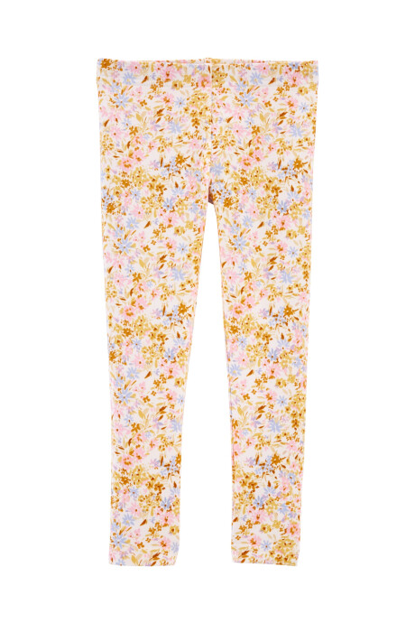 Calza de algodón diseño floral Sin color