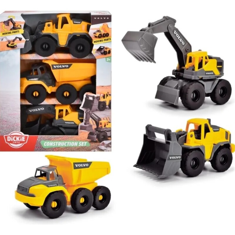 Maquina Construcción Set X3 Dickie Toys Volvo Maquina Construcción Set X3 Dickie Toys Volvo