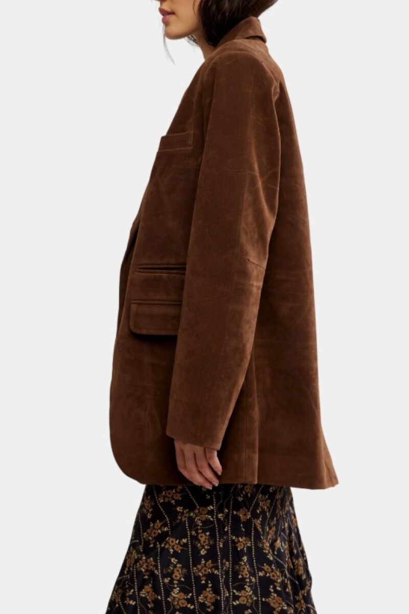 PAPER CUT VEGAN BLAZER Marron