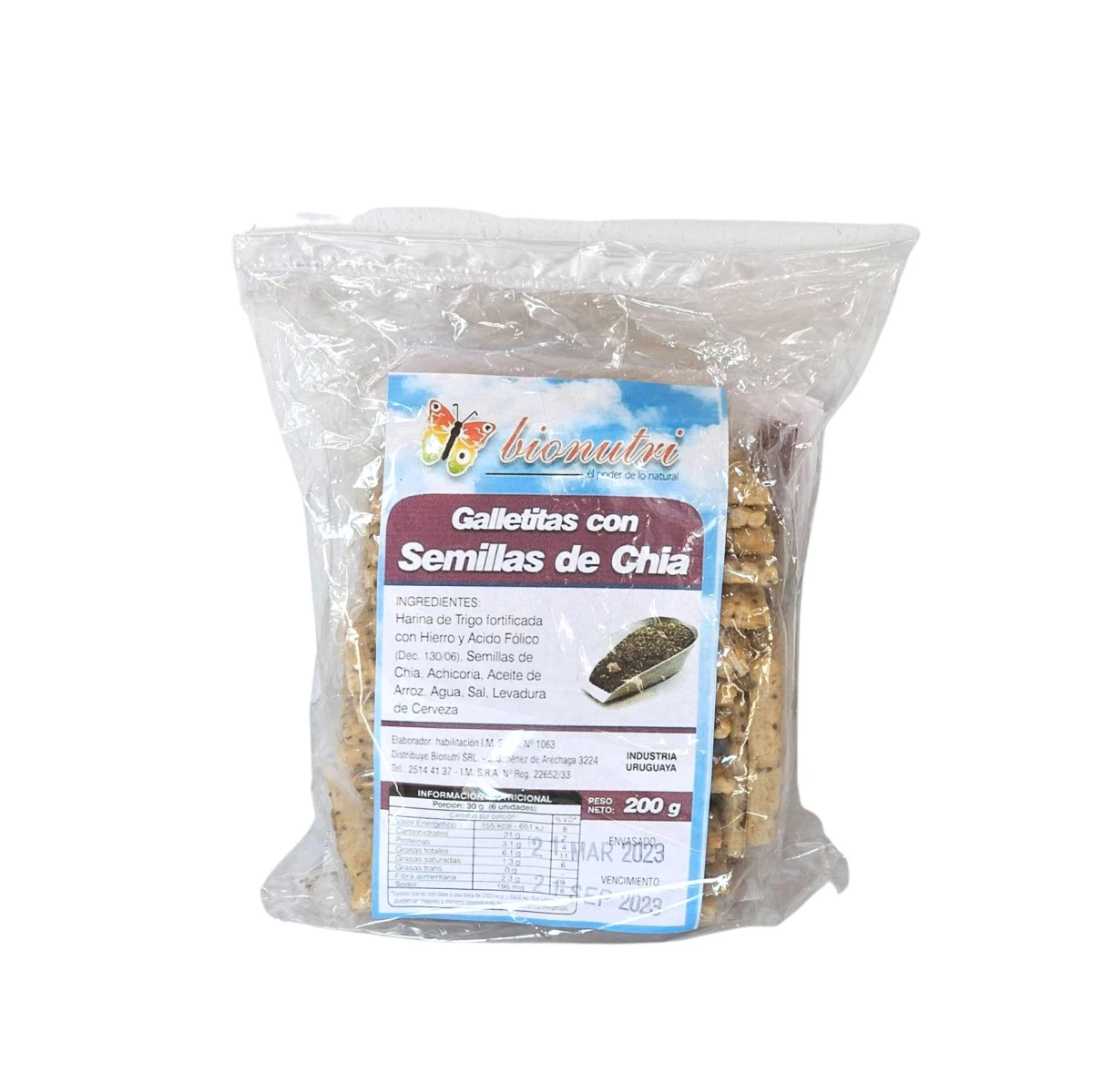 Galletas De Chía Bionutri 