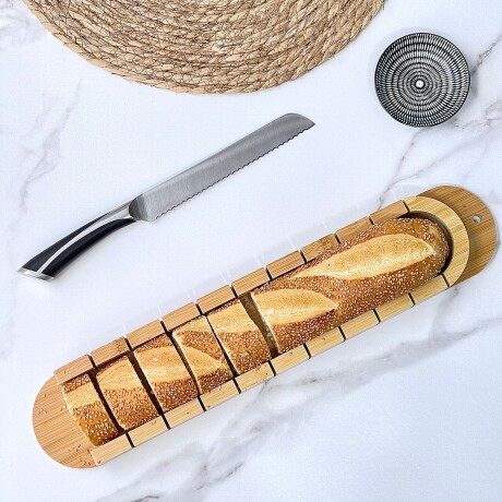 Tabla para Cortar Pan Baguette en Madera Bambú 52cm x 10cm x 4,5 cm Tabla para Cortar Pan Baguette en Madera Bambú 52cm x 10cm x 4,5 cm