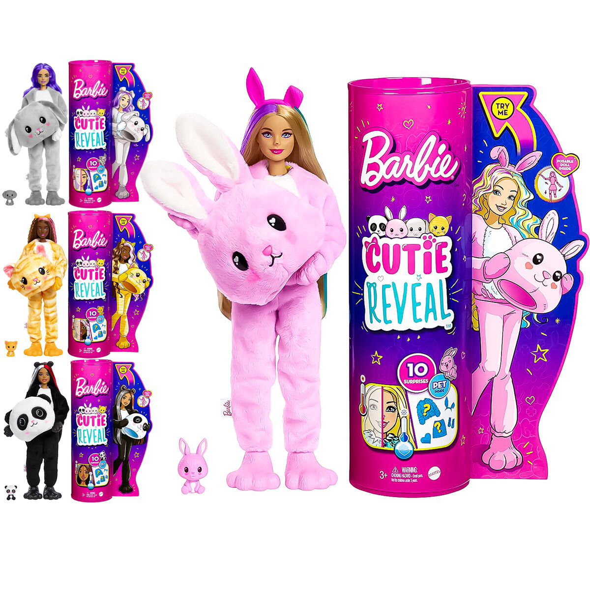 Muñeca Barbie Cutie Reveal Con Disfraz + Accesorios - Barbie Conejo 