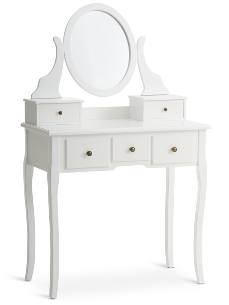 Tocador MALLING espejo y 5 cajones blanco Tocador MALLING espejo y 5 cajones blanco