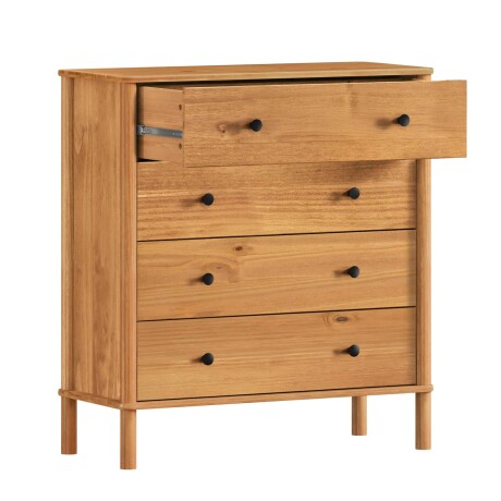 COMODA 4 CAJONES MADERA NATURAL-BEIGE CURAZAO