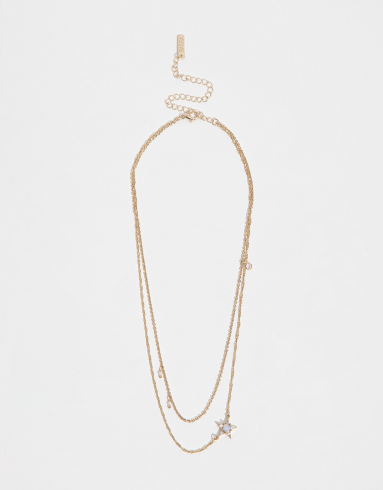 Collares Cortos Strass Collar Corto Con Cubic Zirconia - Dorado